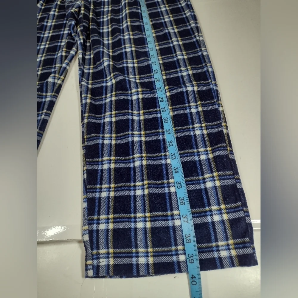 Izod Men's Blue Plaid Flannel Lounge Pants Size (L)